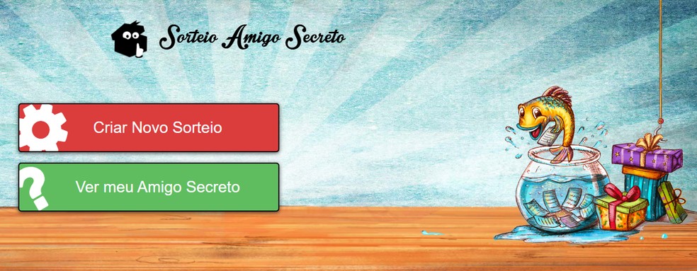 Site do 'Sorteio Amigo Secreto' pode ser uma op��o r�pida e pr�tica � Foto: Reprodu��o