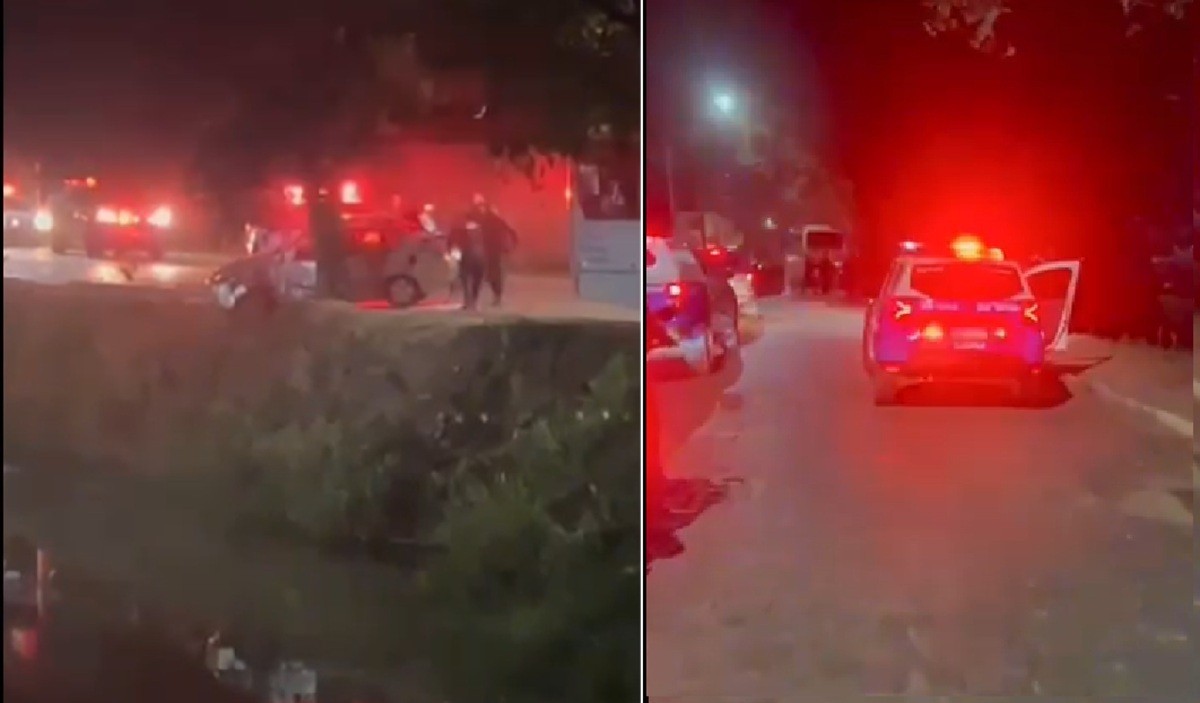 Motorista foge de abordagem e bate carro contra árvore após perseguição em Miracema
