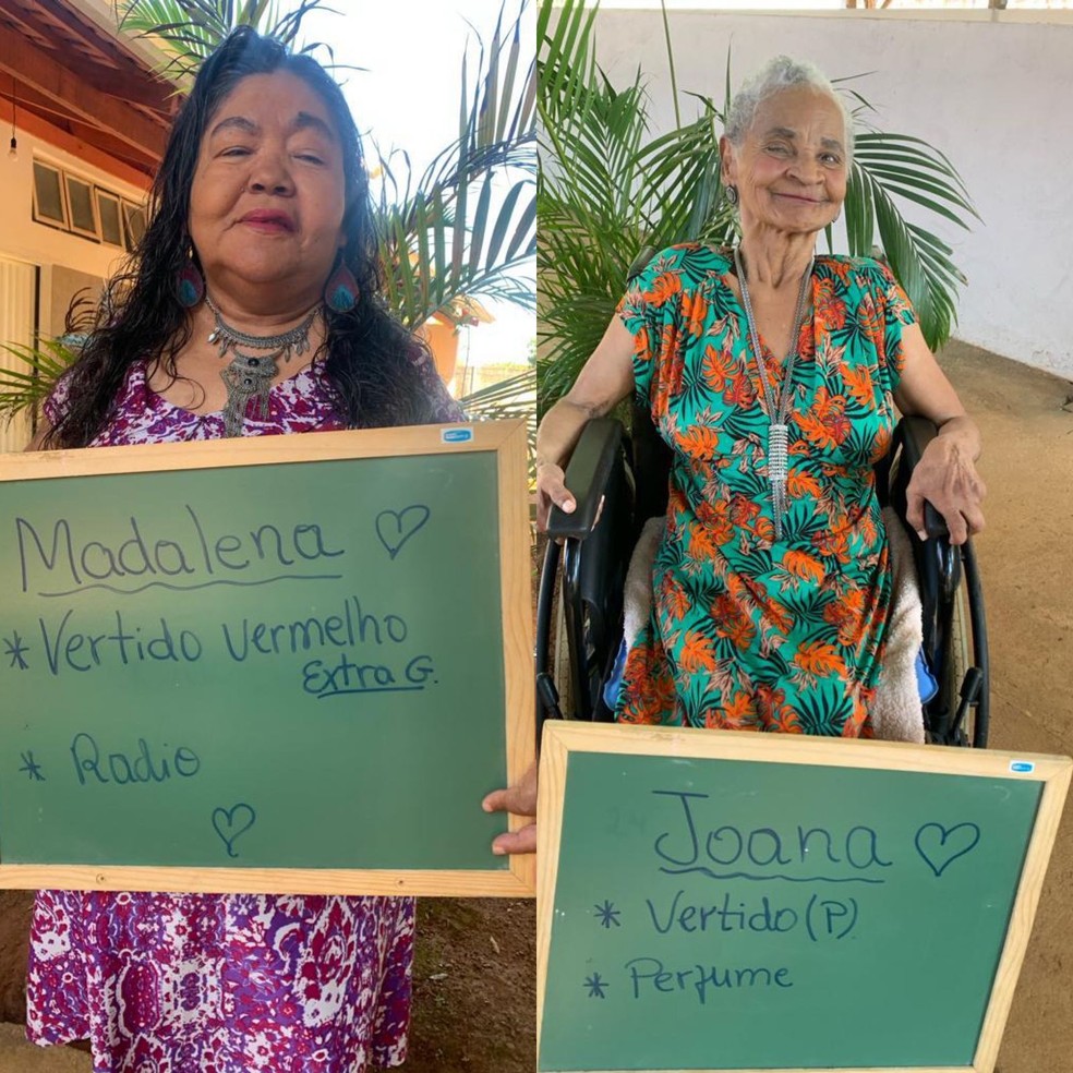 Pedidos da Madalena e da Joana — Foto: Abrigo João XXIII/Divulgação