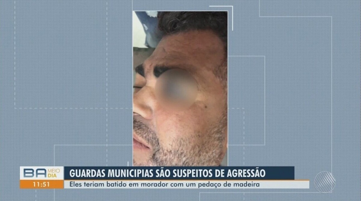 Guardas municipais são suspeitos de agredir homem com pedaço de madeira na Bahia