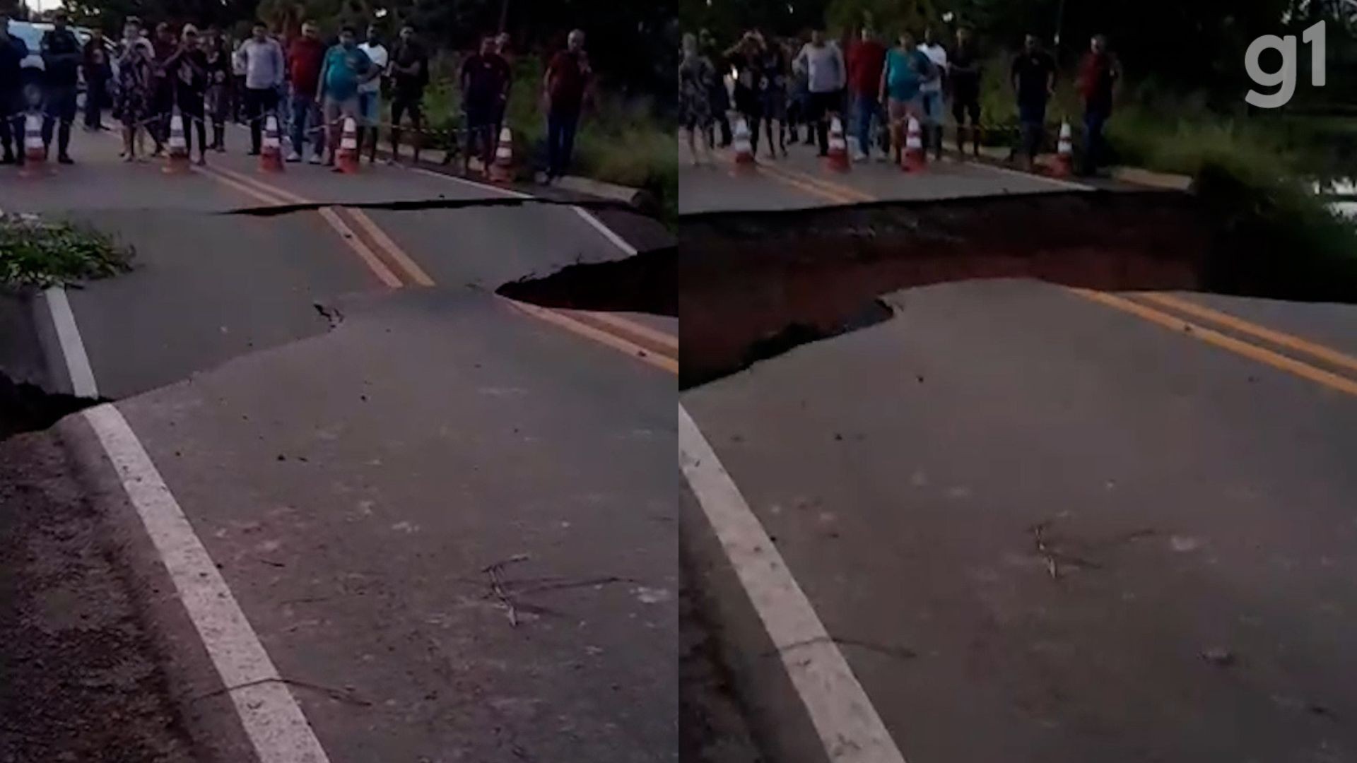 VÍDEO: Trecho da MA-014 se rompe após chuvas e interdita rodovia entre Viana e Matinha
