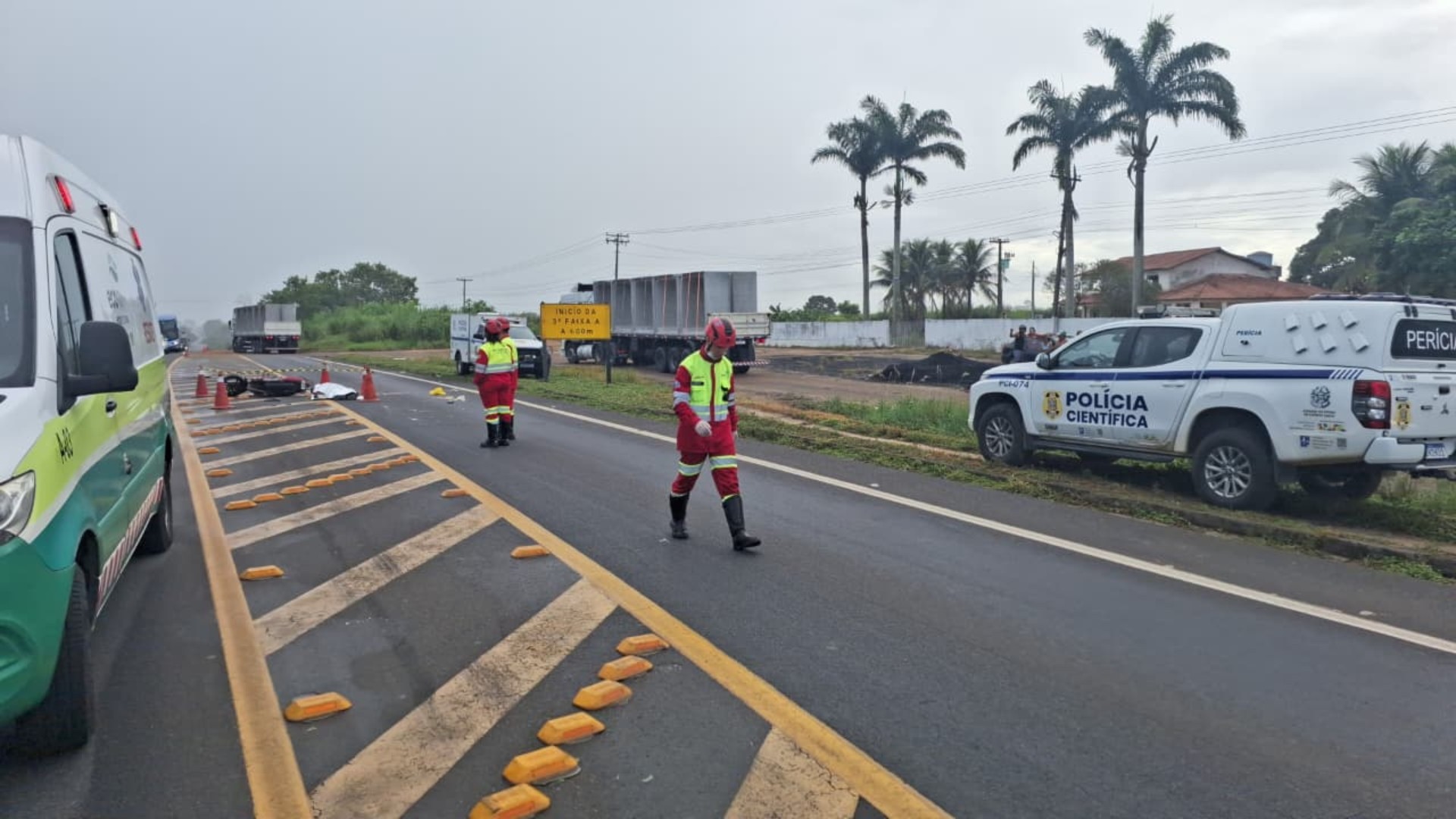 Motociclista morre ao perder o controle de veículo na BR-101, no ES