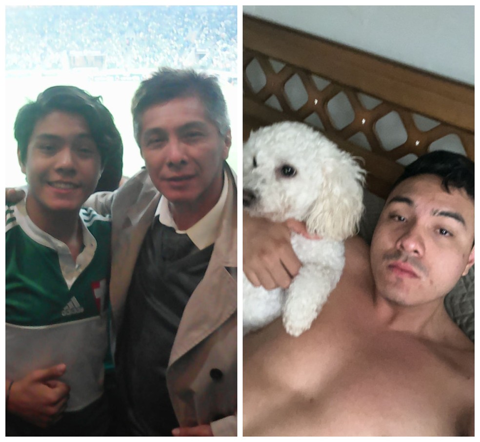 Estudante de Medicina Marco Aurélio e o pai — Foto: Reprodução/Arquivo pessoal
