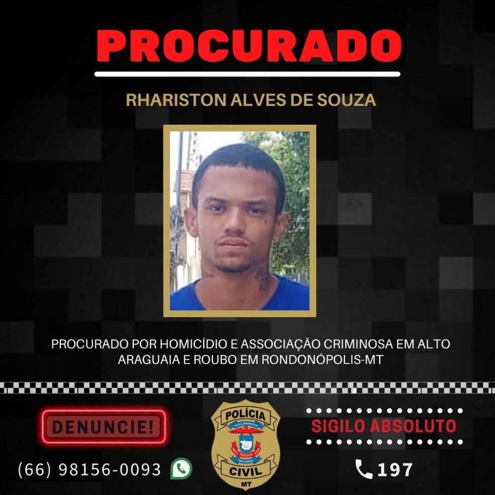 Imagem usada pela Polícia Civil de Mato Grosso — Foto: Secretaria de Estado e Segurança Pública de Mato Grosso/Divulgação