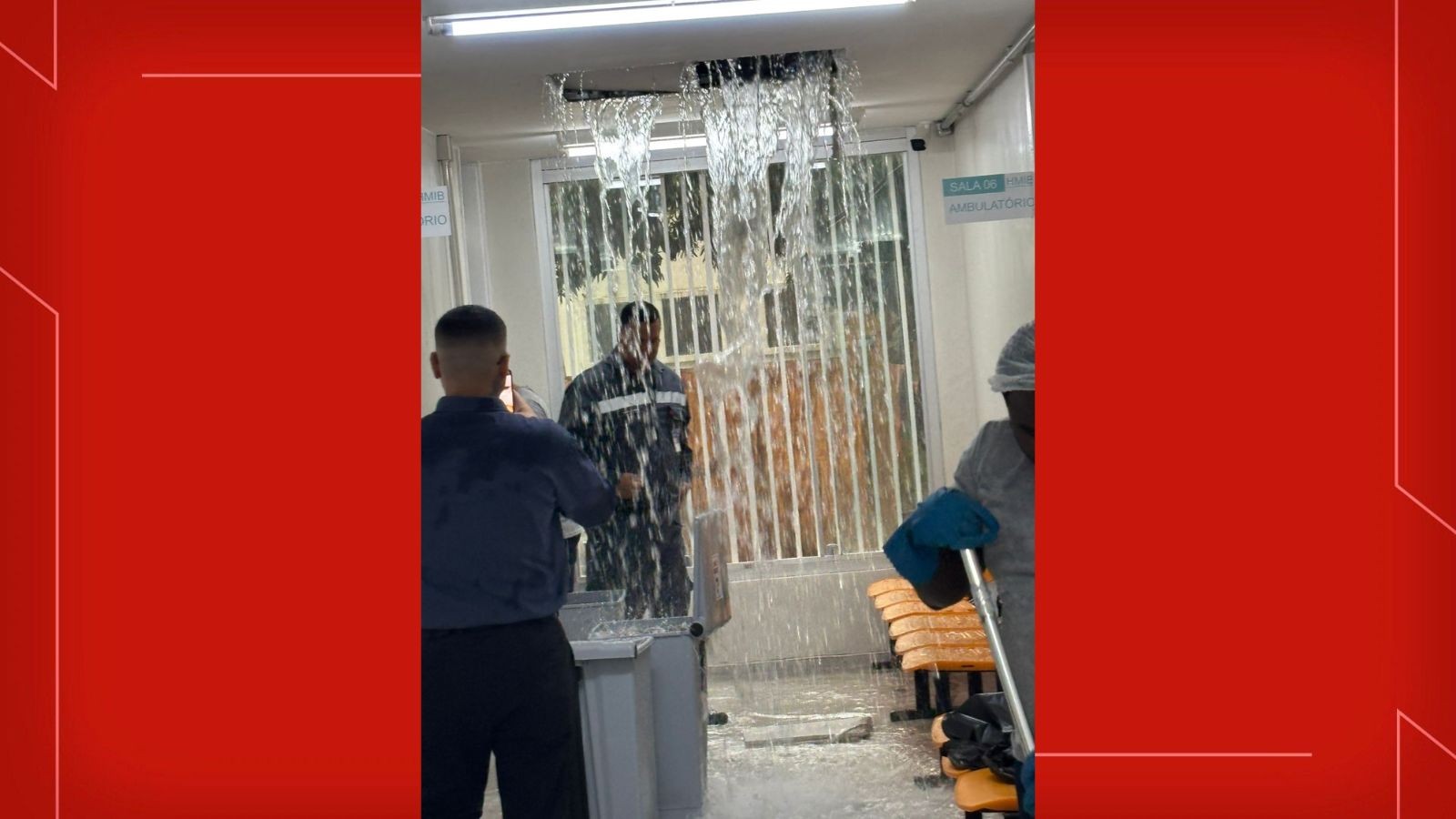 VÍDEO: Hospital Materno Infantil de Brasília tem 'cascata de água' no teto após temporal