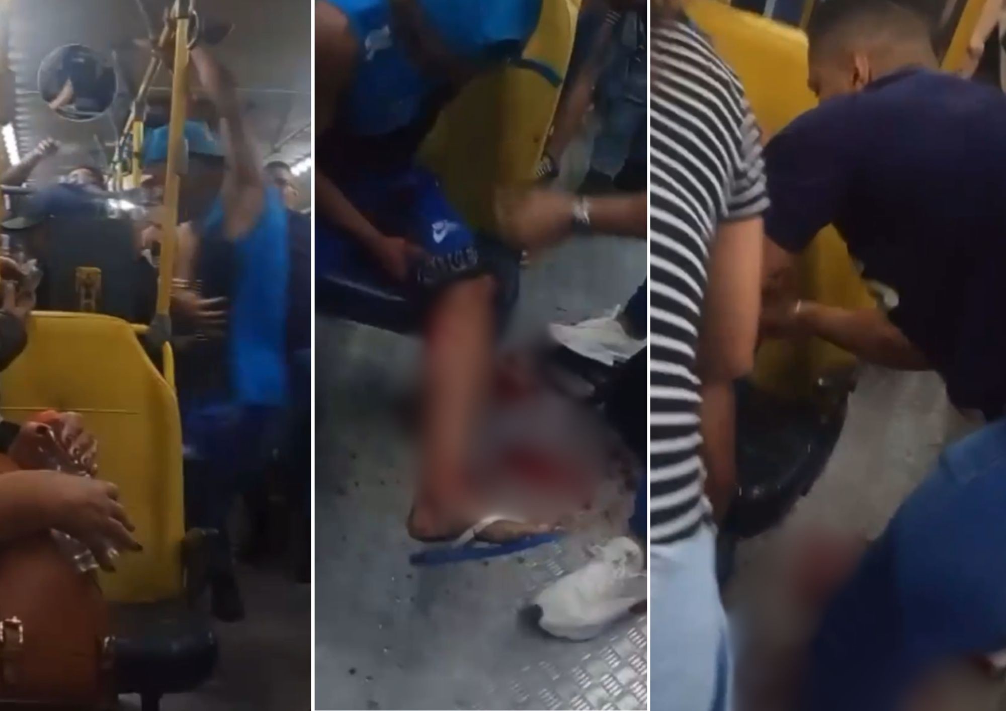 Passageiro é esfaqueado em ônibus durante discussão no litoral de SP; VÍDEO