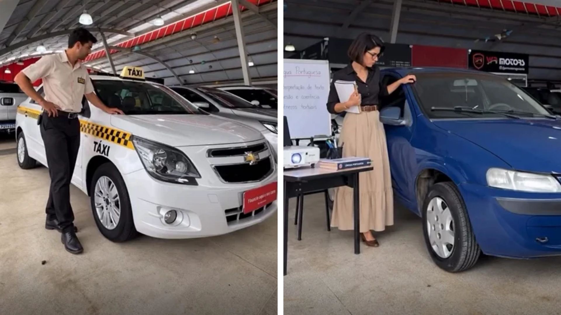 Vendedor diverte a web ao mostrar o 'dono' de cada carro; vídeo