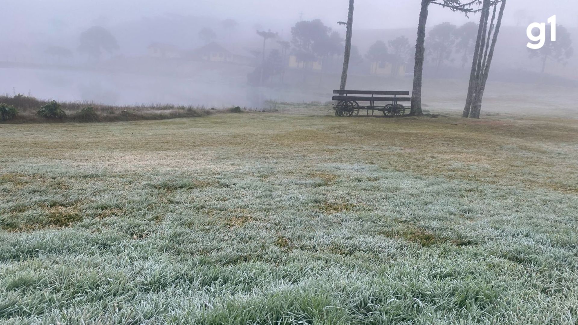 Retorno do frio traz geada e derruba temperaturas no no RS; Santana do Livramento registra -2,7°C