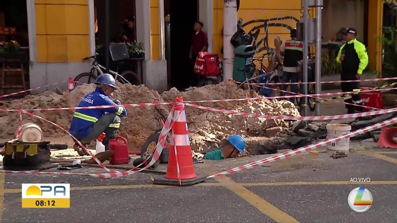 Obra de troca de tubulação causa trânsito lento na Av. José Malcher, em Belém