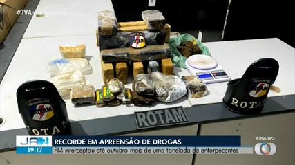 PM apreendeu até outubro mais de uma tonelada de entorpecentes