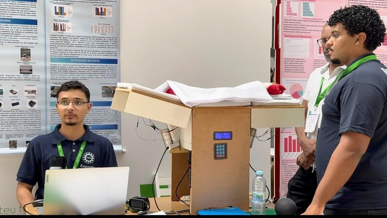 Alunos de unidade da Faetec em Niterói conquistam prêmio em Portugal com maca hospitalar controlada por voz