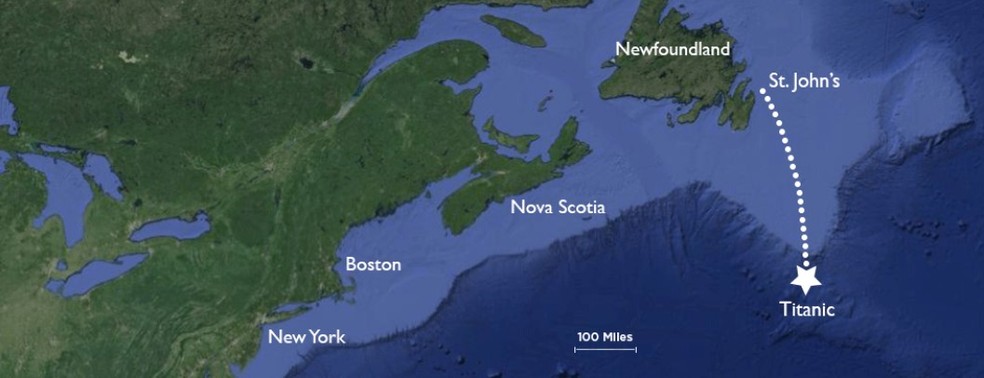 Embarcação da Expedição Titanic tem ponto de saída no Canadá — Foto: Reprodução