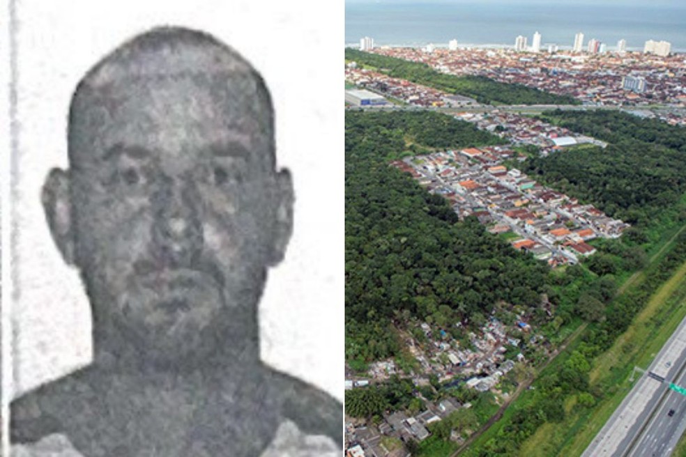 Rodrigo Carvalho dos Santos, de 39 anos, não resistiu aos ferimentos e morreu. — Foto: Reprodução e Arquivo/Prefeitura de Praia Grande