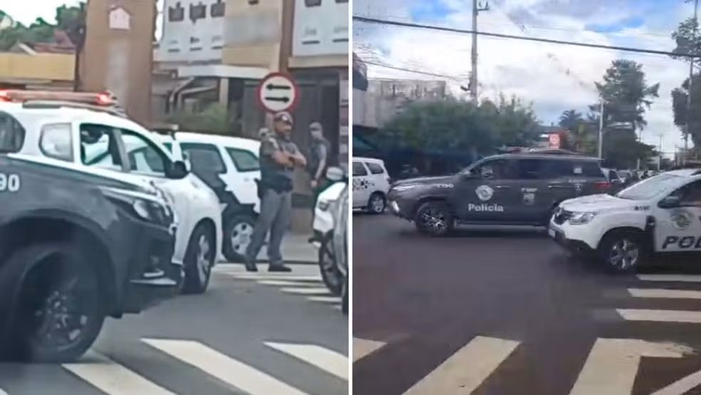 Trote sobre falso assalto com reféns em academia leva PM a mobilizar helicóptero Águia e viaturas em Rio Preto (SP) — Foto: Arquivo pessoal