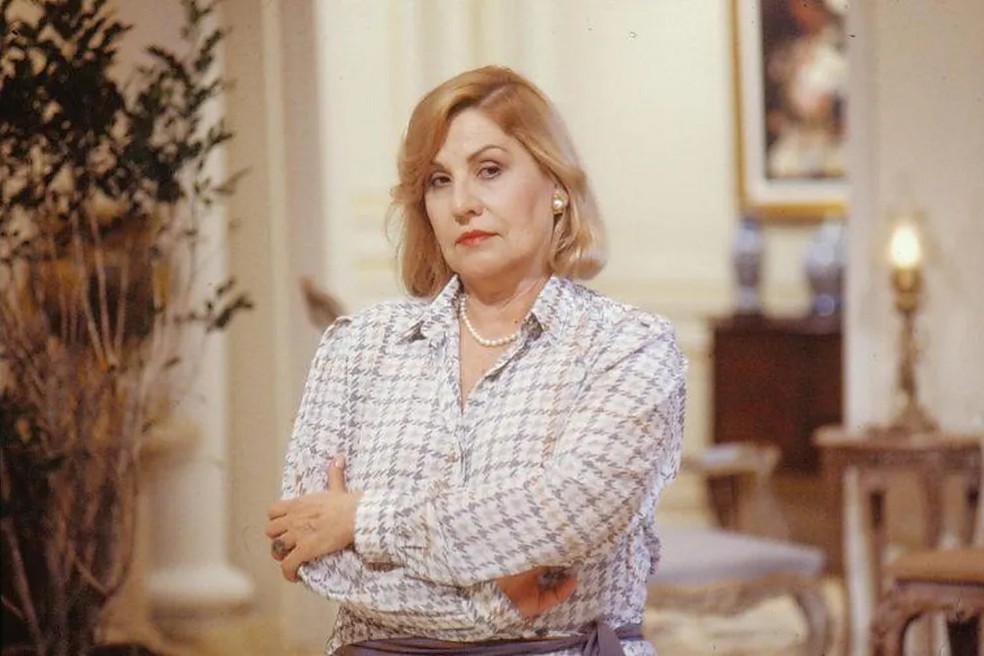 Jacqueline Laurence em 'Top Model', em 1989 — Foto: Nelson Di Rago/ Globo