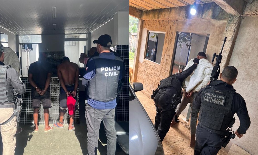 Três homens são presos suspeitos de latrocínio na Bahia — Foto: Polícia Civil