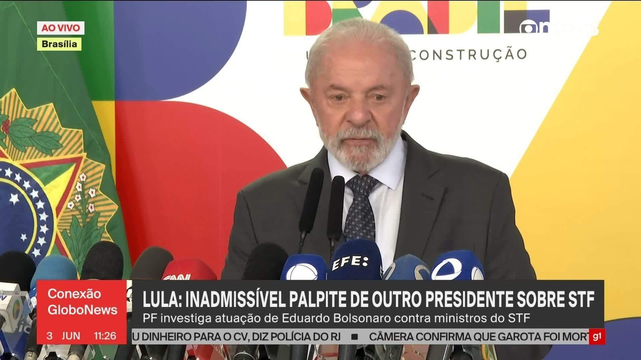 Crítica dos EUA a decisões do STF é 'inadmissível' e Eduardo Bolsonaro faz 'terrorismo' no exterior, diz Lula