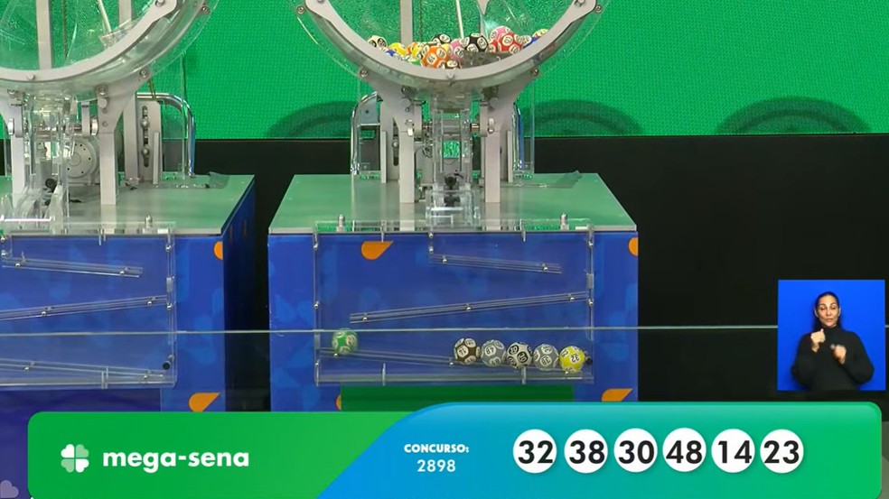 concurso 2.898 da Mega-Sena — Foto: Caixa / Reprodução
