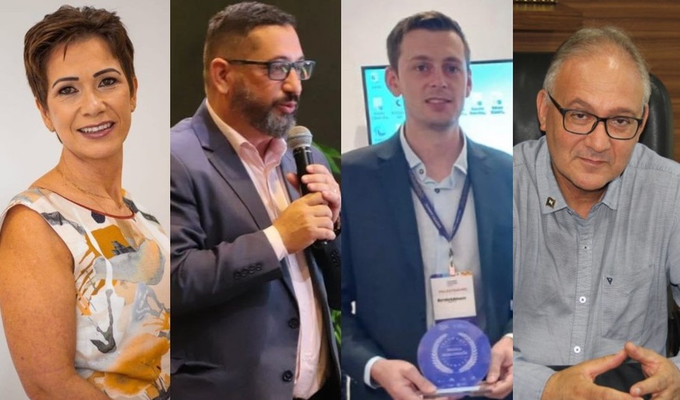 Clori Peroza (Ipuaçu), Fernando de Fáveri (Cocal do Sul), Marcelo Baldissera (Ipira) e Mario Afonso Woitexem (Pinhalzinho) — Foto: Reprodução