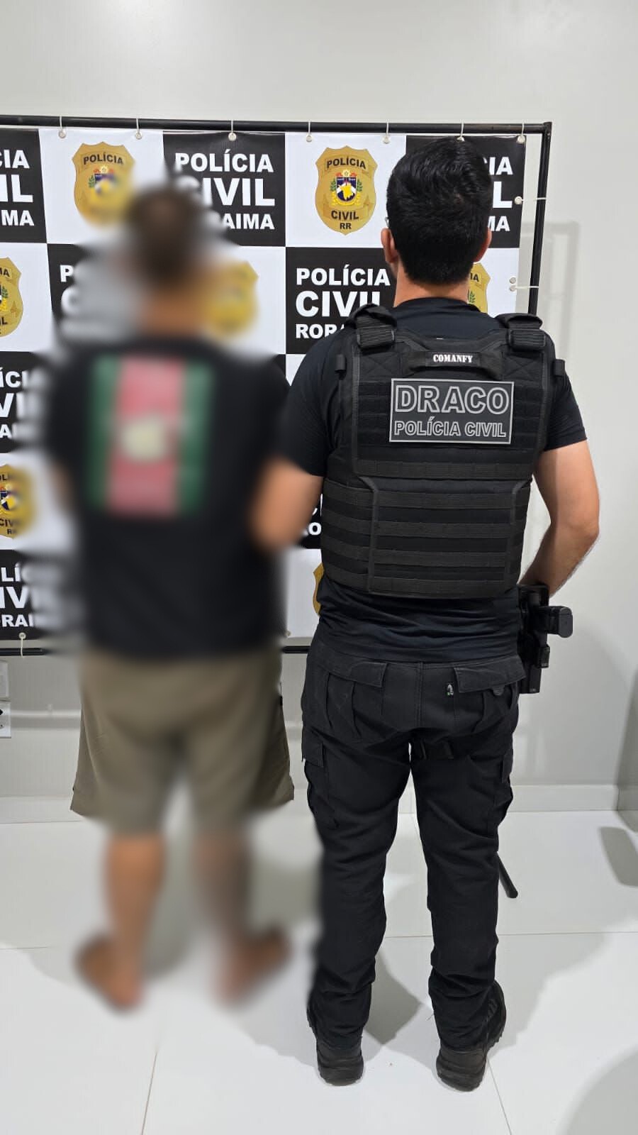 Suspeito de integrar quadrilha de furto de motos bate em viatura durante fuga e é preso em Boa Vista