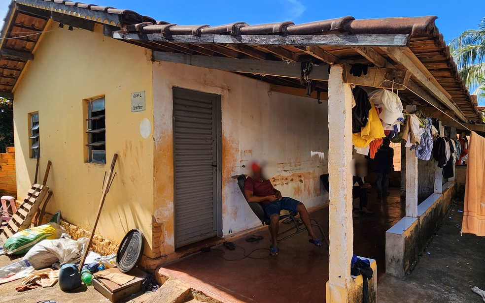 Local onde trabalhadores vítimas de trabalho análogo à escravidão foram resgatados em fazenda de Nova Glória — Foto: Divulgação/Superintendência Regional do Trabalho em Goiás