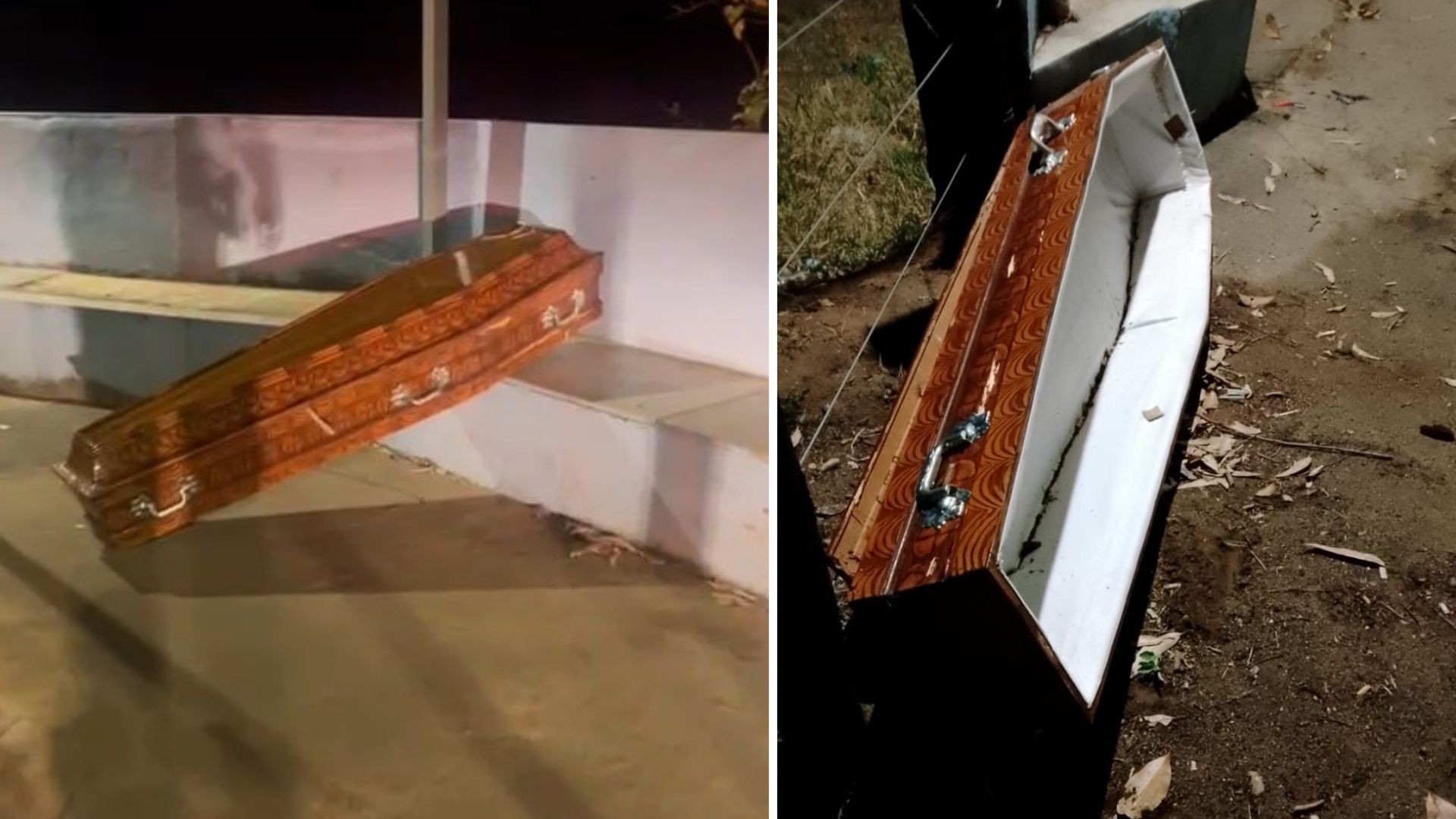 VÍDEO: caixão é abandonado em ponto de ônibus em Cachoeiro, no ES