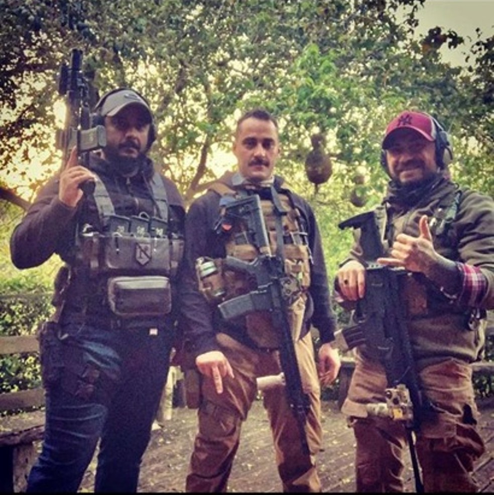 Três suspeitos de integrarem a força paramilitar do megratraficante Dom: Musat Corian Martel, Ygor Nunes Nascimento e Wanderlei Cunha Junior. — Foto: Redes Sociais/Reprodução
