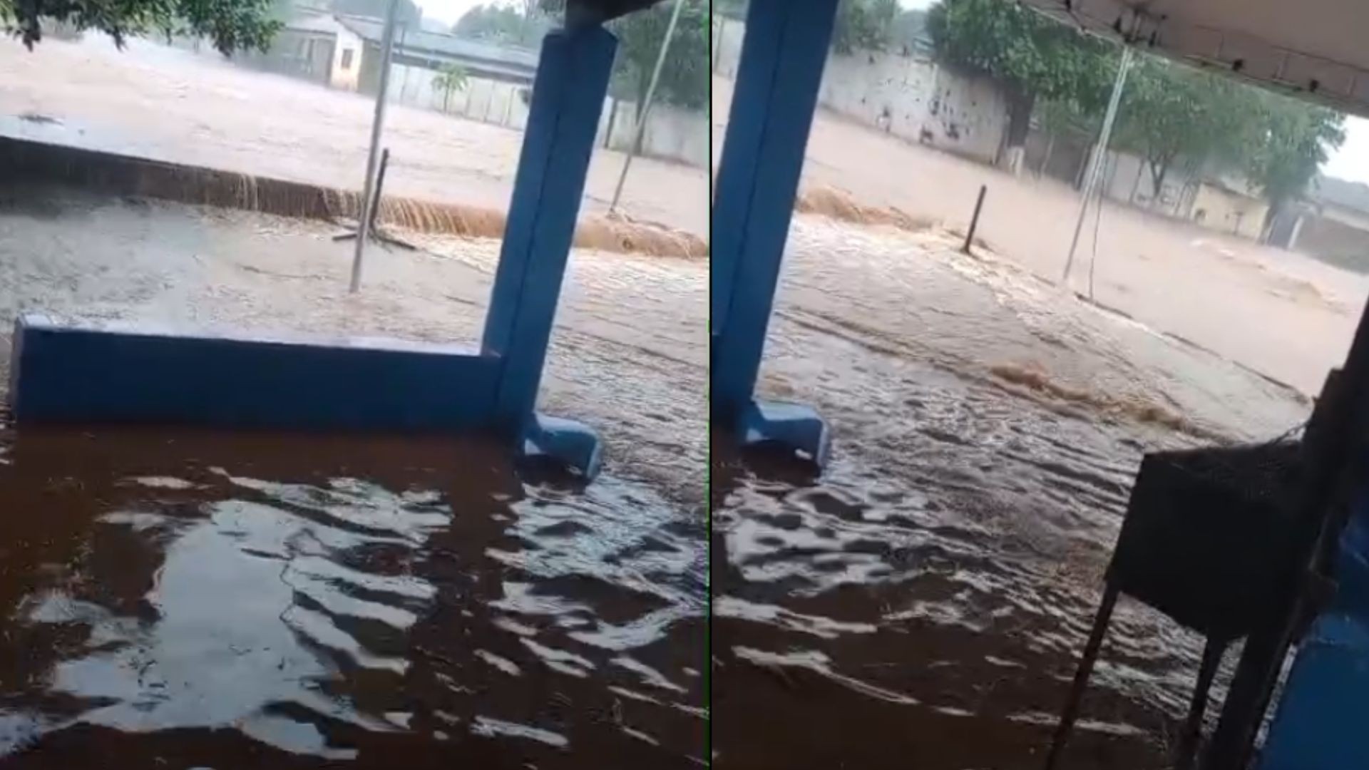 

Chuva intensa deixa cidade de 2 mil habitantes no interior de MG em estado de atenção; ponte é interditada e vias alagadas