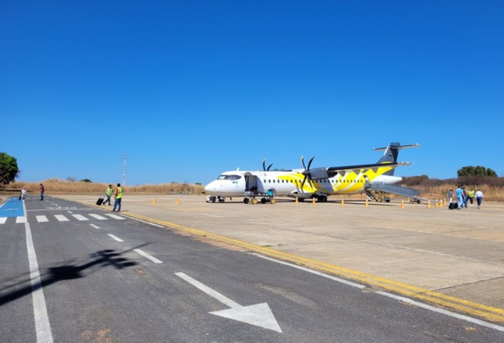 Aeroporto de Barreiras, no oeste da Bahia — Foto: Reprodução/Prefeitura de Barreiras