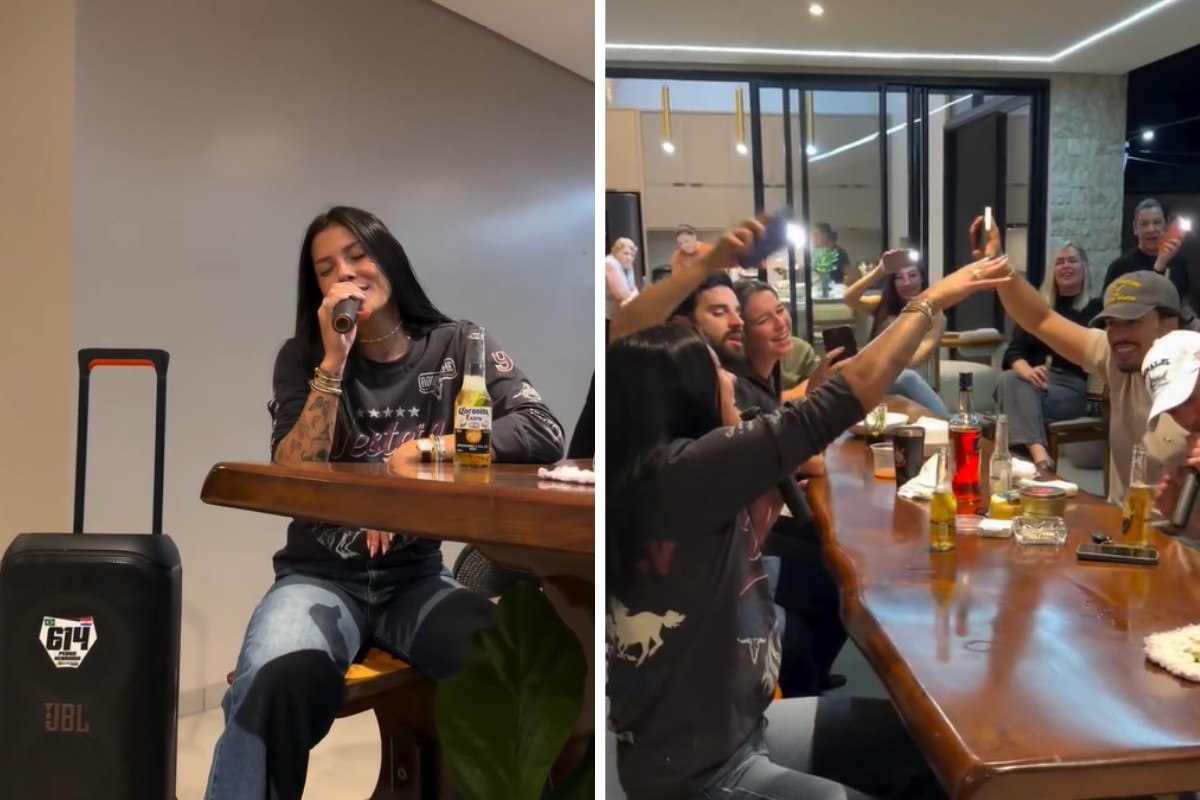 Ana Castela faz ‘show particular’ em casa para família e amigos no MS