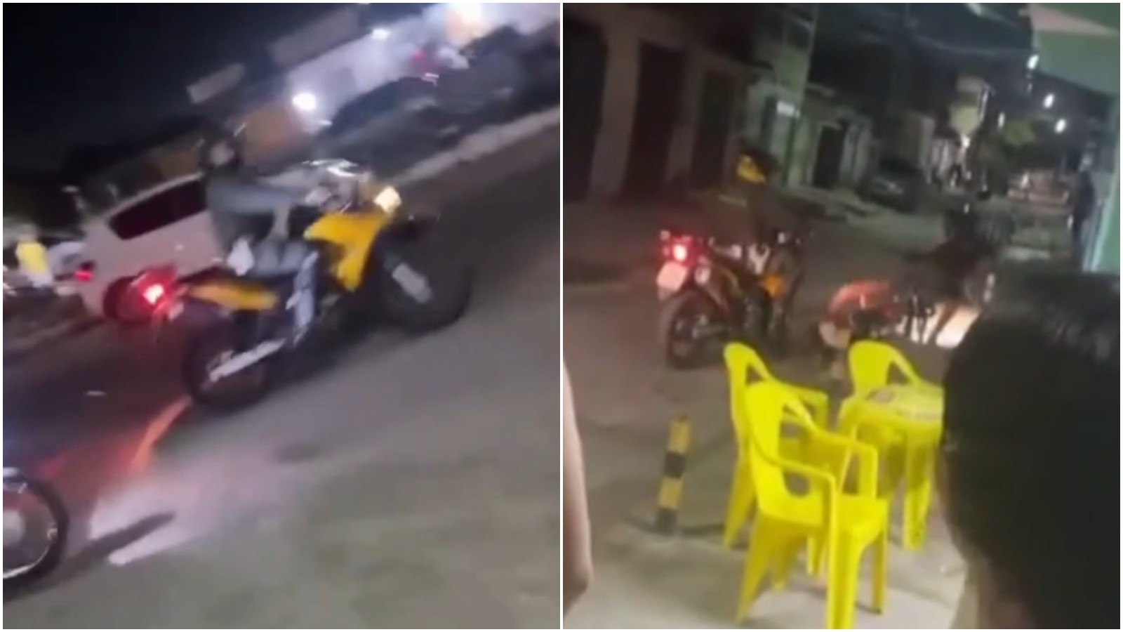 Policial derruba motociclista com chute após suspeito furar blitz em Fortaleza
