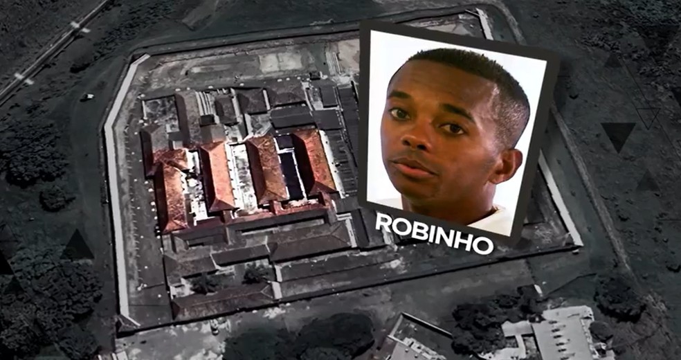 Robinho ficará preso na Penitenciária de Tremembé, no interior de São Paulo. — Foto: TV Globo/Reprodução