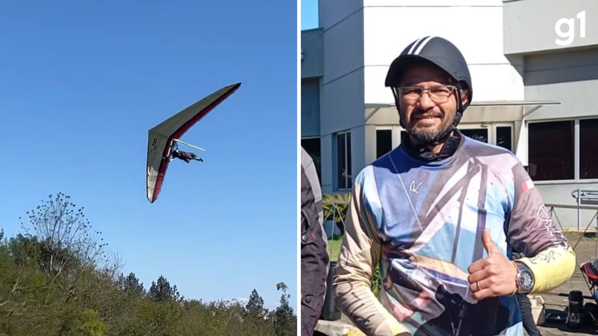 Piloto de asa-delta que está em coma foi socorrido pelo filho após cair durante pouso: 'Vai sair ainda melhor'