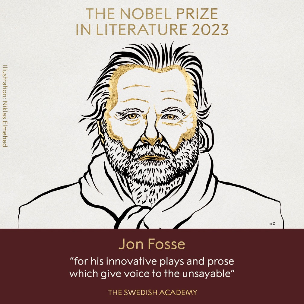 Ganhador do Nobel de Literatura — Foto: Reprodução/Twitter