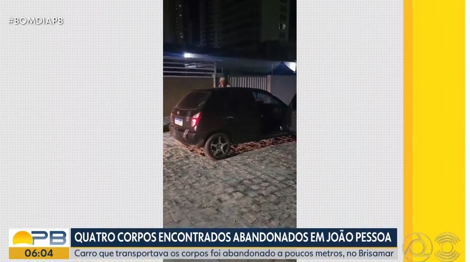 Quatro corpos são encontrados dentro de carro roubado, em João Pessoa