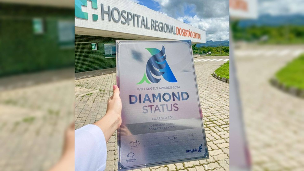 Hospital Regional do Sertão Central obteve 18 certificações da iniciativa Angels como referência nos cuidados do AVC — Foto: Divulgação