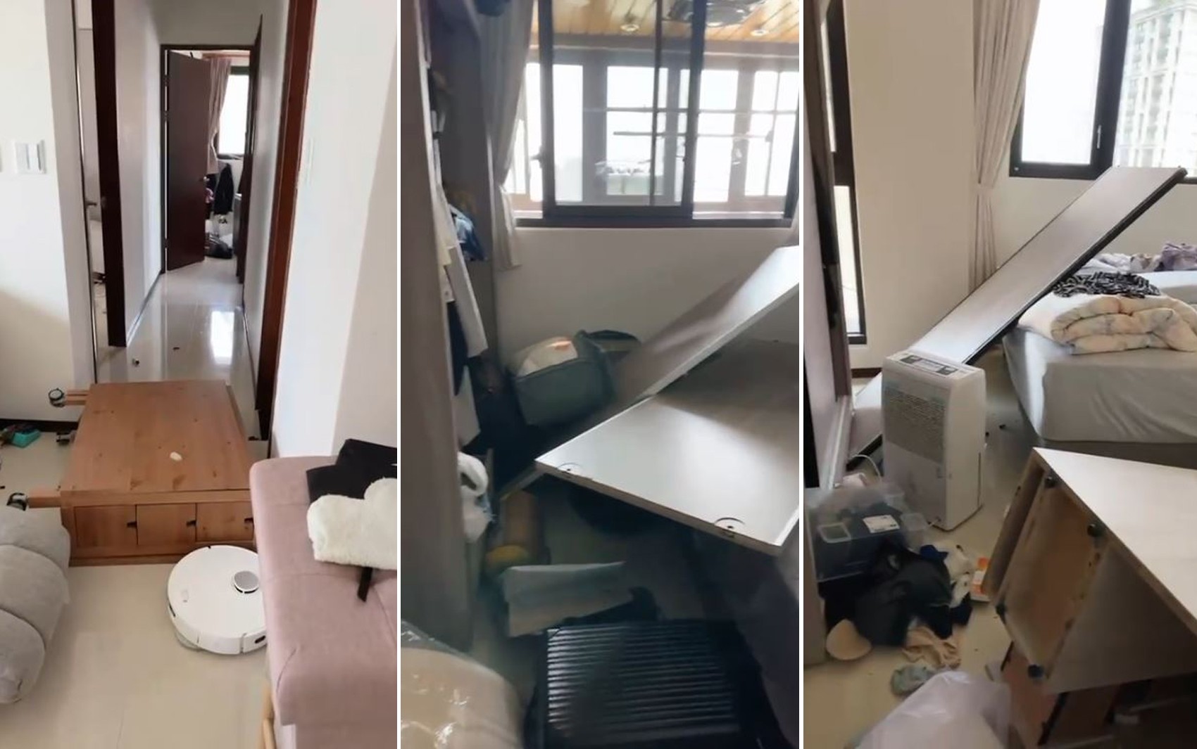 Vídeo mostra danos em apartamento a 150 km de epicentro do terremoto em Taiwan