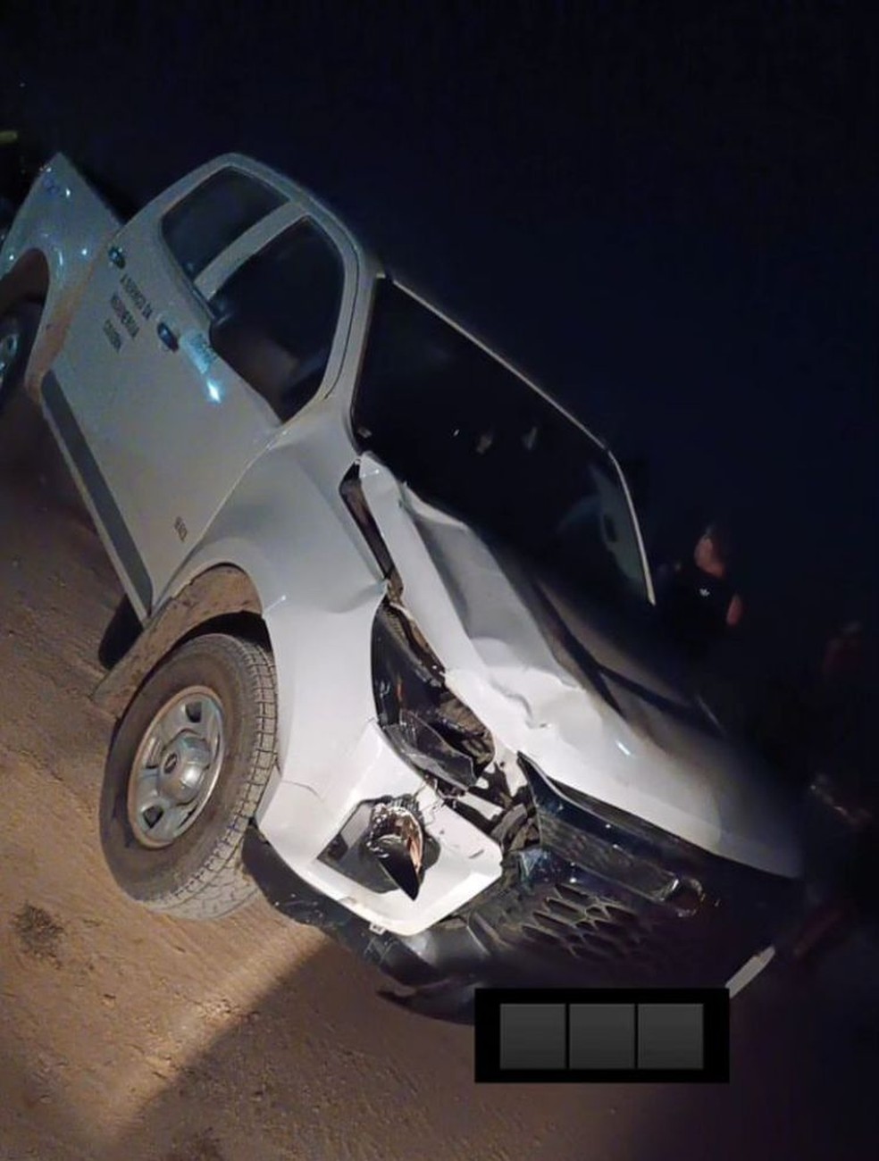 Caminhonete trafegava no sentido Mossoró/Governador Dix-Sept Rosado quando o motorista decidiu ultrapassar uma motocicleta e, ao retornar para a pista de origem, encostou na traseira da bicicleta — Foto: Foto: Redes sociais