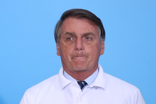 Foto de arquivo de 12/01/2021 do então presidente da República, Jair Bolsonaro, durante a solenidade de homenagem aos 160 anos da Caixa, no Palácio do Planalto, em Brasília. — Foto: GABRIELA BILó/ESTADÃO CONTEÚDO