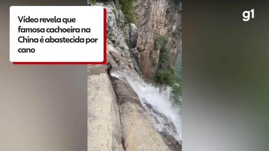 'Cachoeira fake': Trilheiro descobre que queda d'água mais alta da China vinha de um cano; VÍDEO - Programa: G1 Mundo 