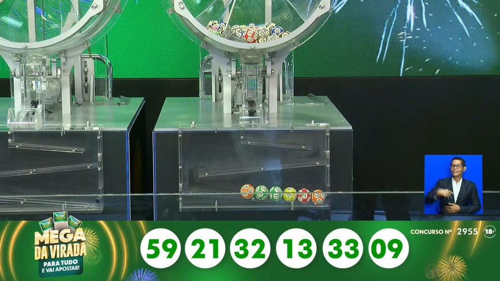 N&uacute;meros sorteados da Mega da Virada 2025 &mdash; Foto: reprodu&ccedil;&atilde;o/Caixa