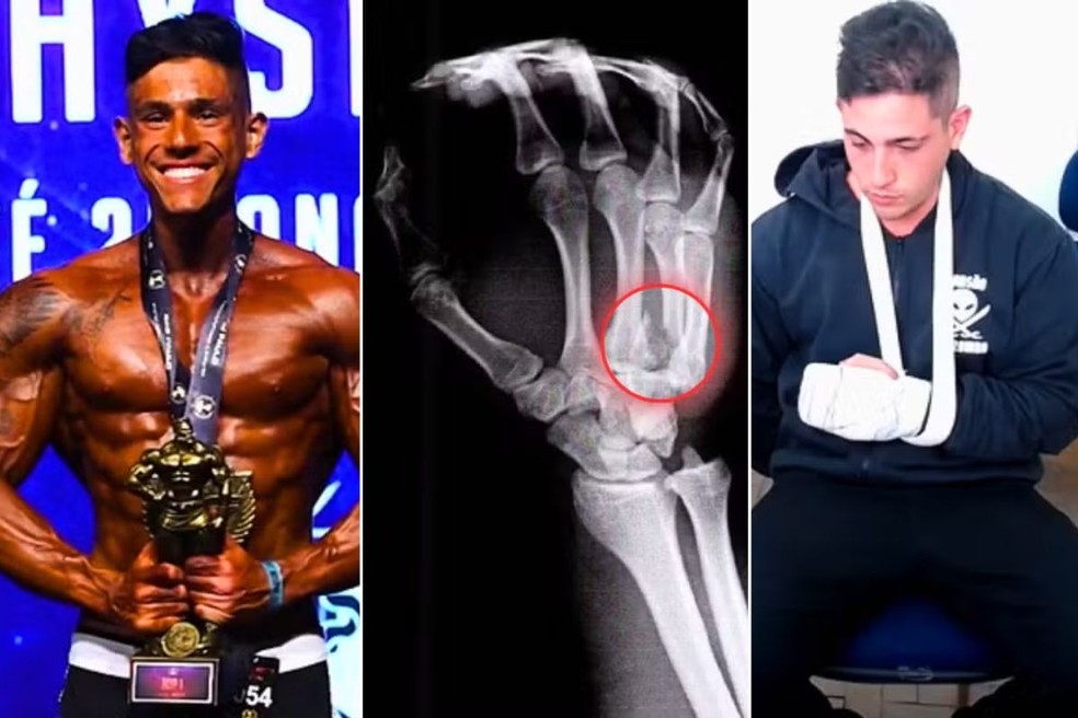 Fisiculturista Pedro Camilo foi preso após agredir a namorada em um apartamento alugado em SP — Foto: Reprodução