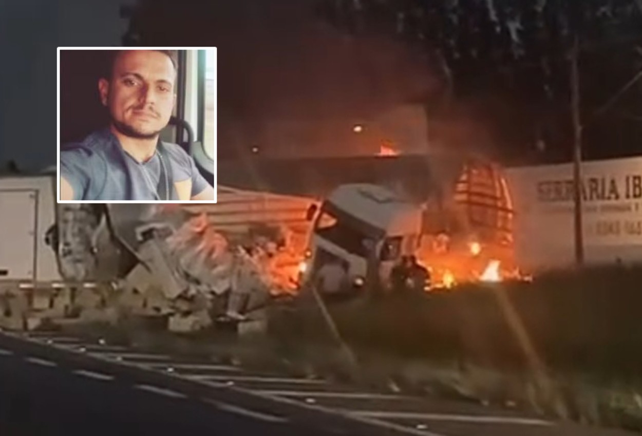 VÍDEO: grave acidente mata homem e causa incêndio na Washington Luís no interior de SP