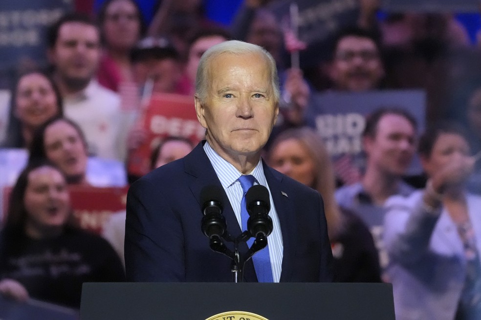 O presidente dos EUA, Joe Biden — Foto: Alex Brandon/AP
