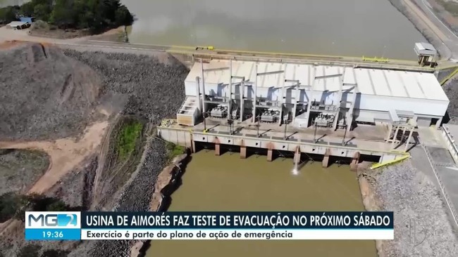 Usina de Aimors faz teste de evacuao no prximo sbado