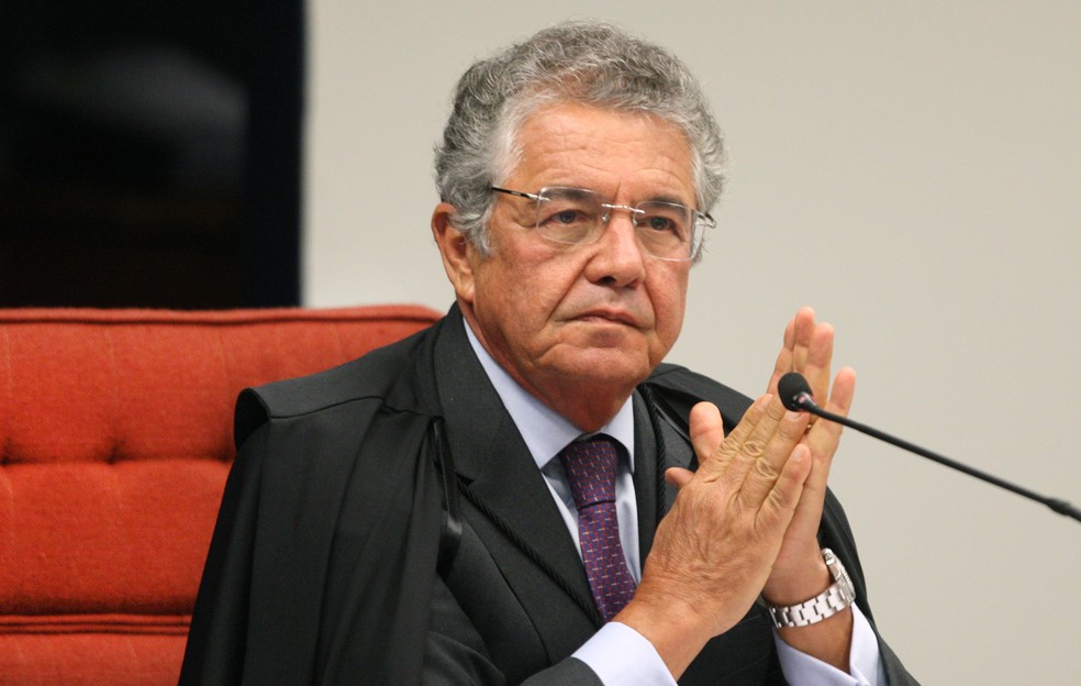 Marco Aurélio Mello, em sessão no Supremo Tribunal Federal  — Foto: Nelson Jr. / SCO / STF