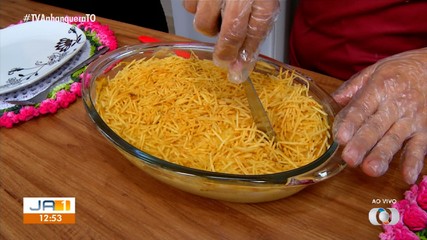 Veja como ficou o delicioso fricassê de frango preparado na Cozinha do JA1