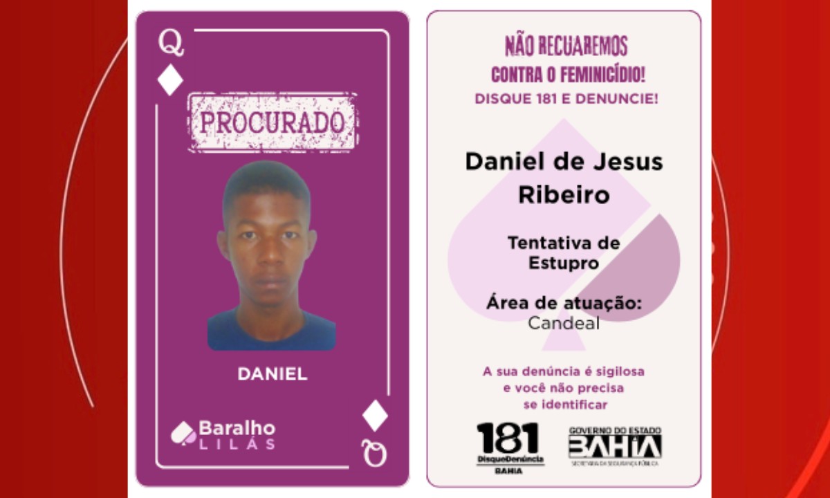 'Baralho Lilás': segundo suspeito de ferramenta que lista procurados por violência contra a mulher é preso em Feira de Santana