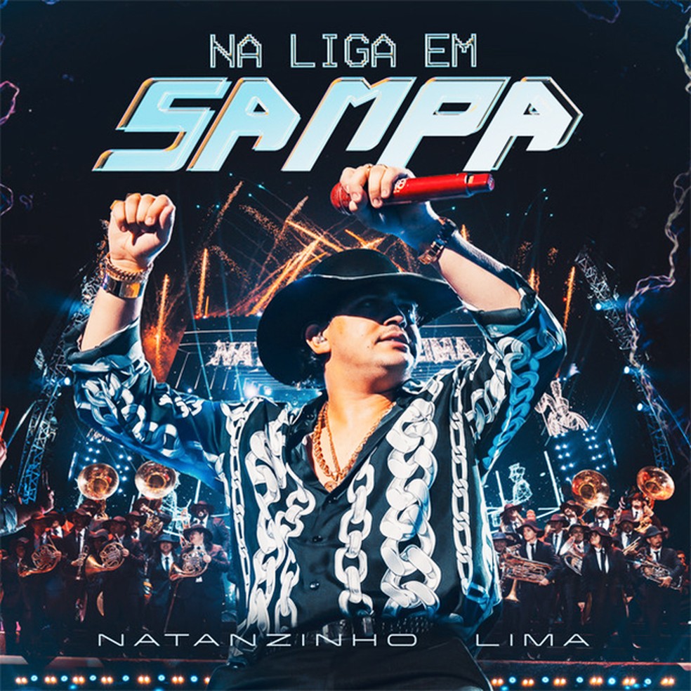 Capa do álbum 'Na liga em Sampa', de Natanzinho Lima — Foto: Divulgação