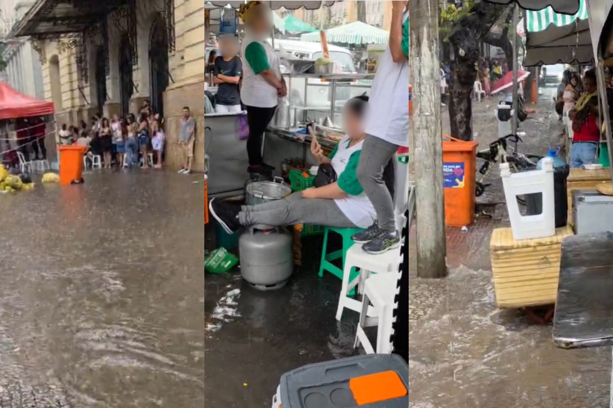 Chuva intensa deixa comerciantes da Feira Hippie ilhados e Virada Cultural adia show no Centro de BH 